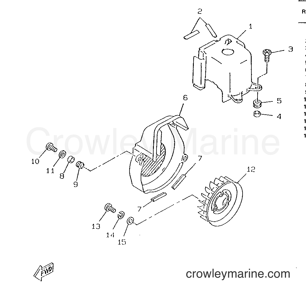 1995 Scooter CW50RS - CW50RS (4TD4) [999] - AIR SHROUD & FAN