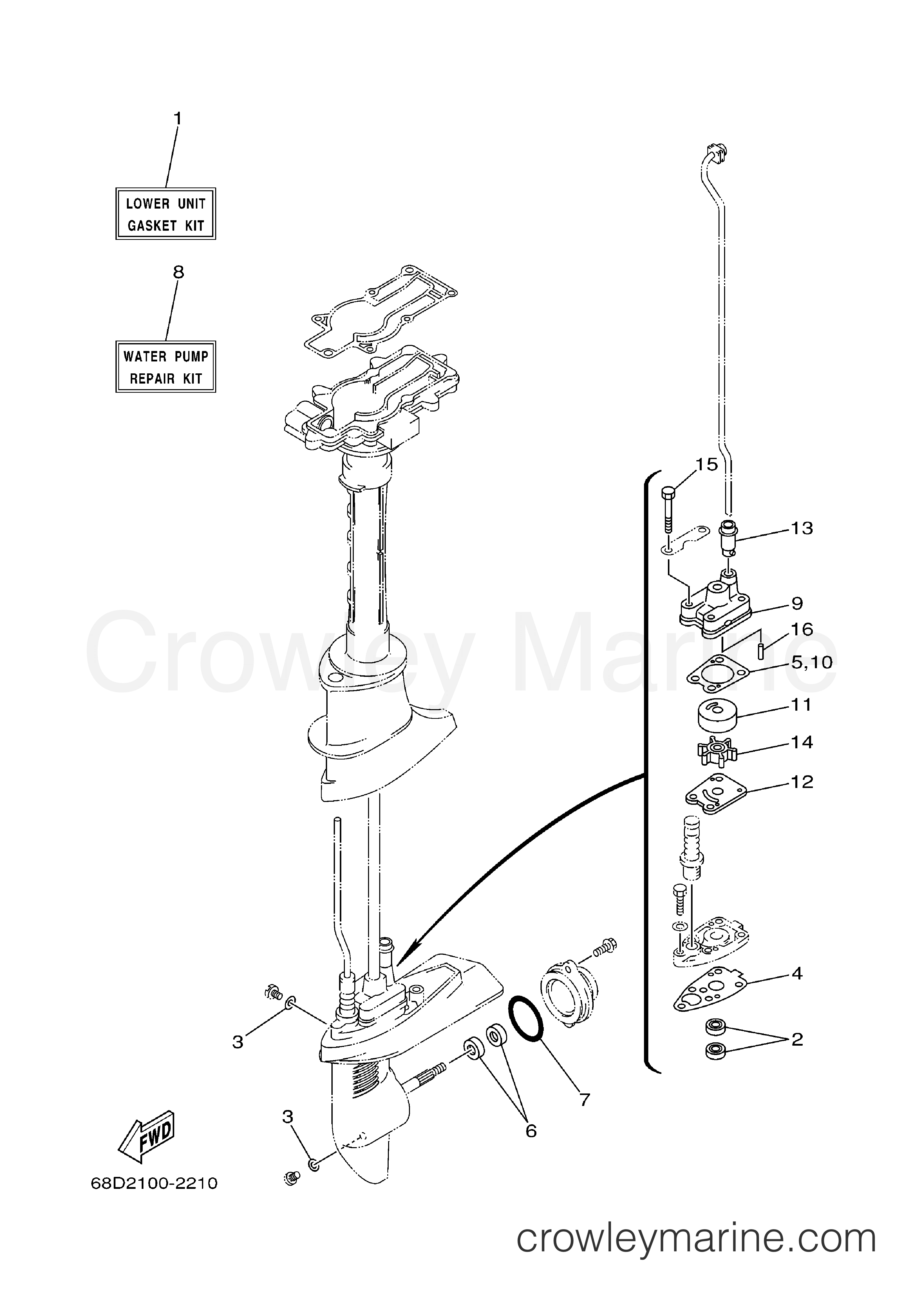 Yamaha Motors F4MSHD - REPAIR KIT 2
