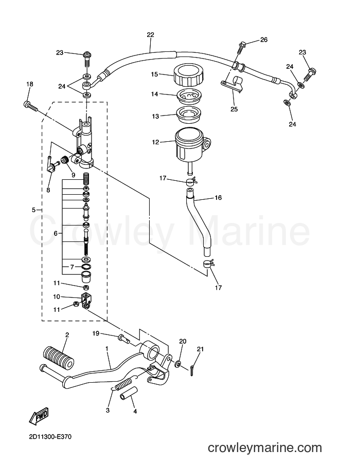 2007 Street Bike FZ1-S - FZ1-S (3C3B) [010] - REAR MASTER CYLINDER