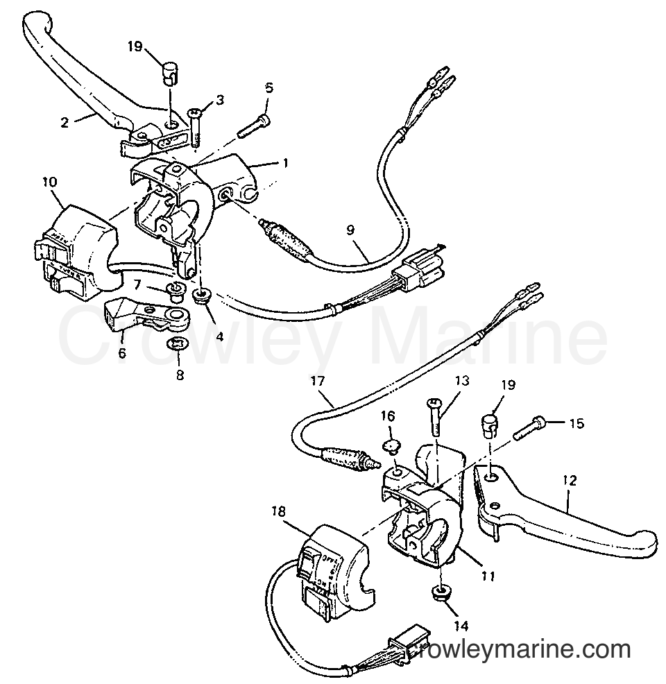 1992 Scooter CW50 - CW50 (4CA3) [999] - HANDLE SWITCH & LEVER