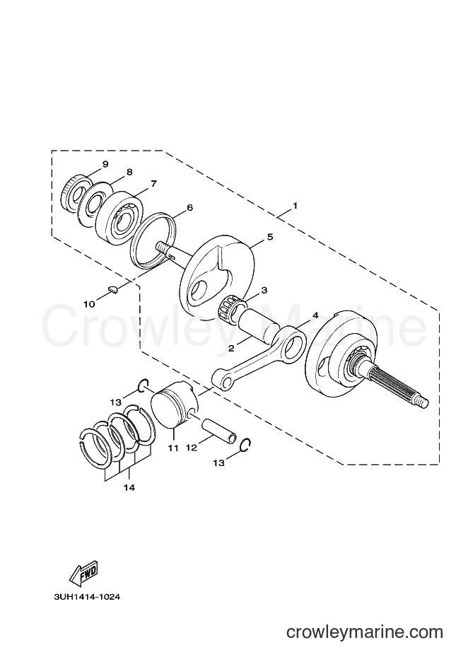 2008 Scooter XC125V - XC125V (5YRB) [010] - CRANKSHAFT & PISTON
