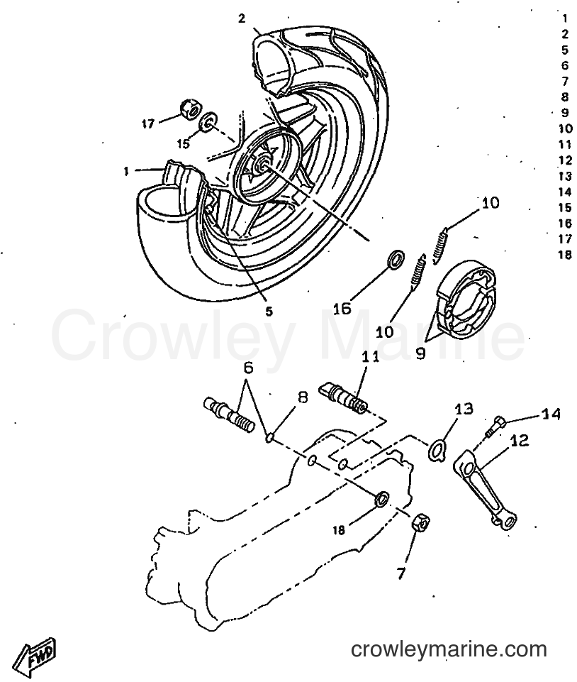1998 Scooter CW50RS - CW50RS (4TDK) [010] - REAR WHEEL