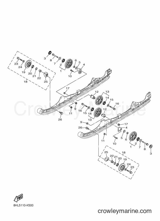 2011 Snowmobile RFX10ST2 - RFX10ST2 (8HL6) [010] - ALTERNATE TRACK SUSPENSION