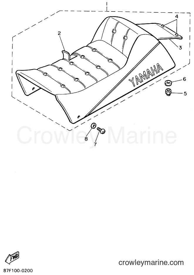 1994 Snowmobile PZ480E - PZ480E (8BG1) [010] - SEAT