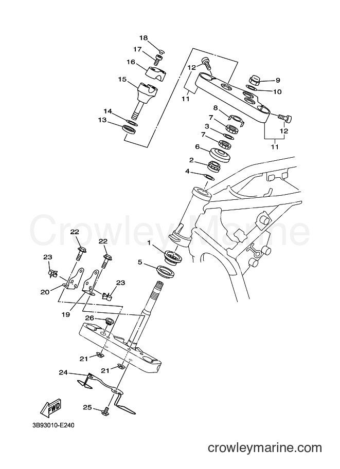 Yamaha Motors XVS1100 (3B8K) [010] - STEERING
