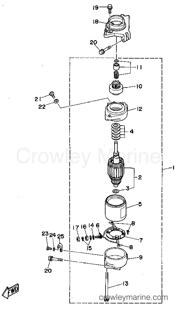 Yamaha Motors L250TXRT - STARTING MOTOR