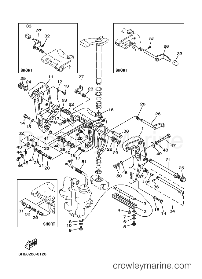 Yamaha Motors 50G (62F) [010] - BRACKET 1