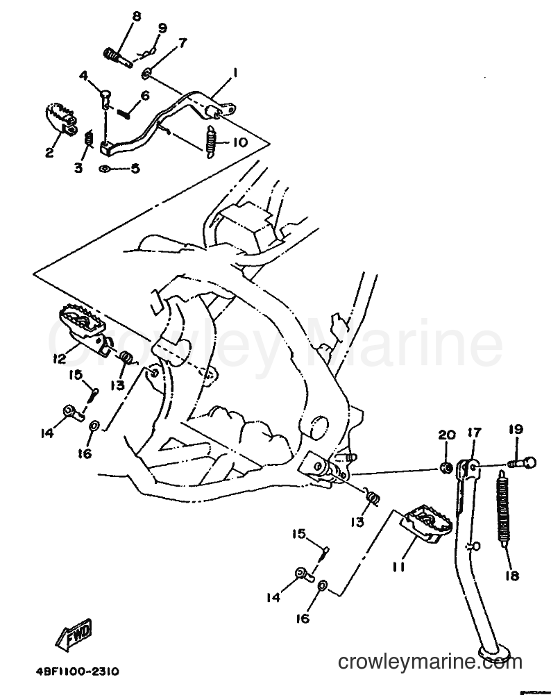 Yamaha Motors WR200R (4BF1) [999] - STAND & FOOTREST
