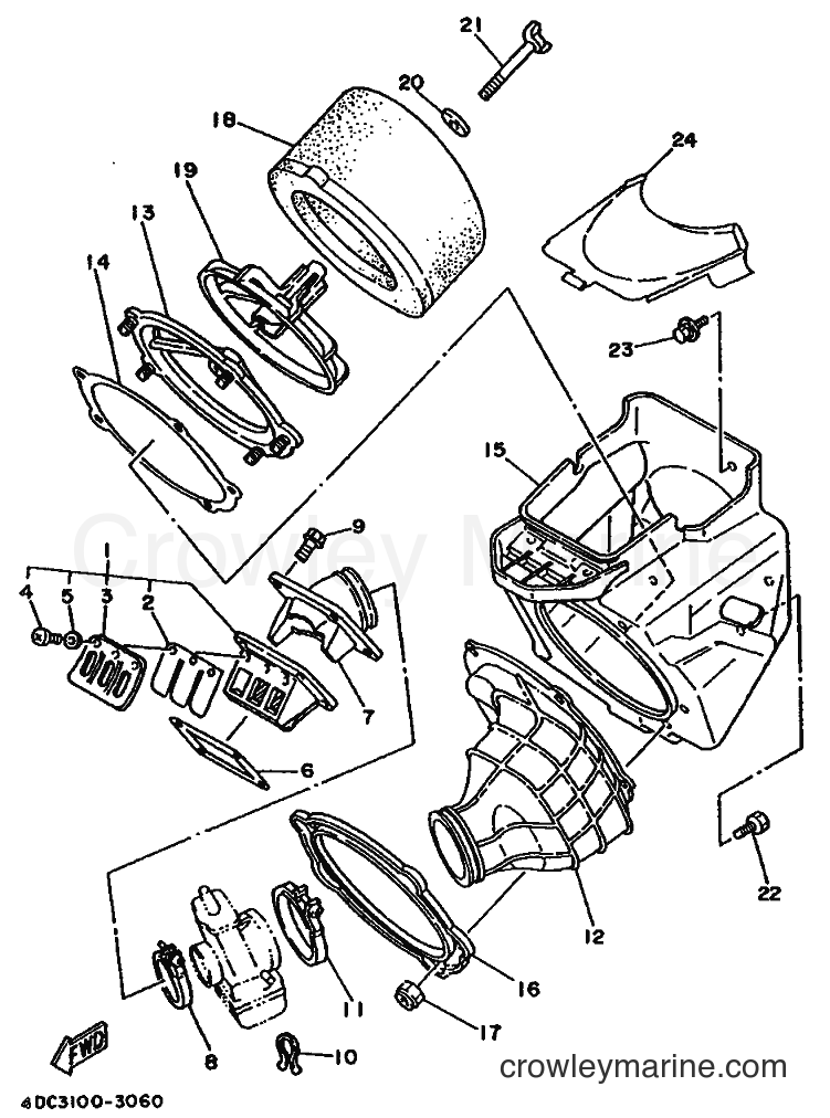 1993 Dirt Bike WR250Z - WR250Z (4DC3) [040] - INTAKE