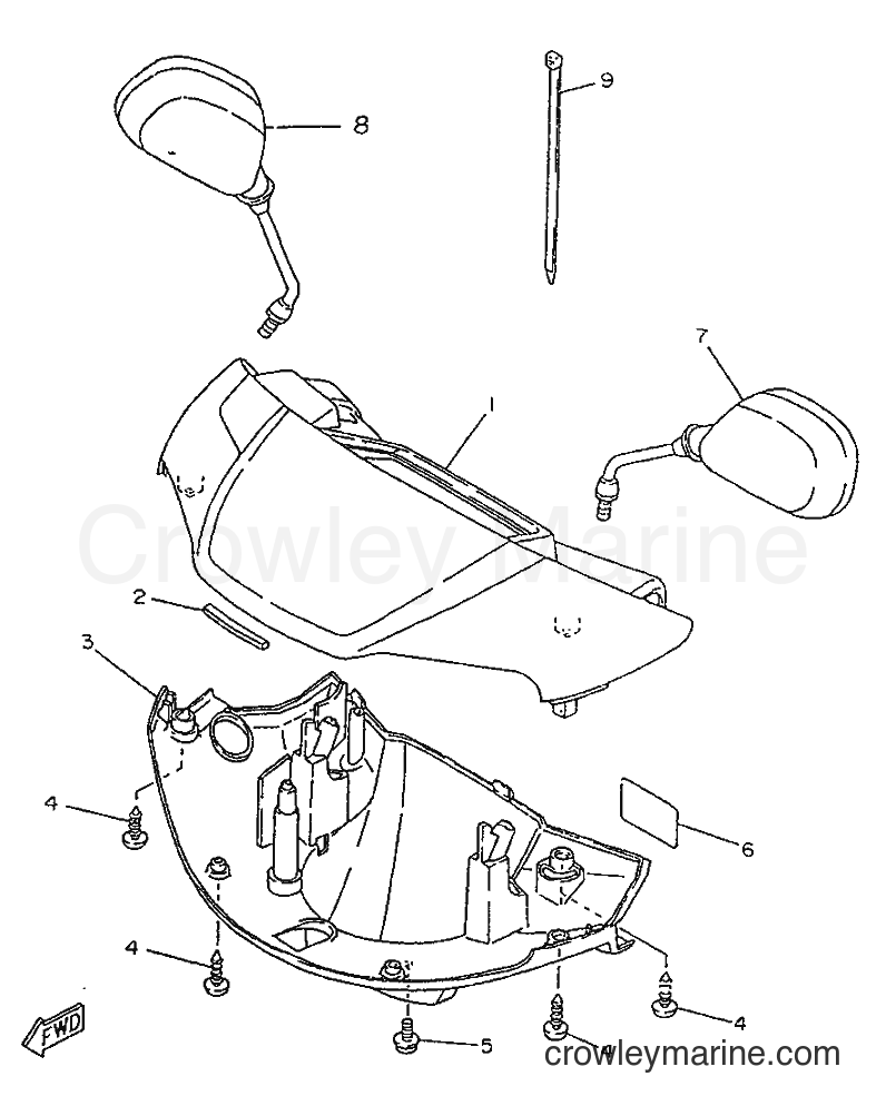1996 Scooter YA50R - YA50R (4SJ3) [999] - COWLING 1