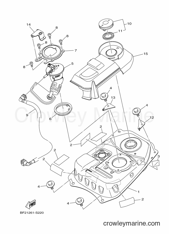 2016 Scooter T115FLSEC - T115FLSEC (1FDB) [010] - FUEL TANK