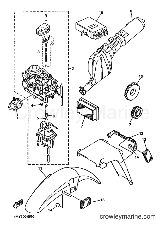 1996 Dirt Bike XTZ660 - XTZ660 (4MY3) [080] - ALTERNATE FOR ENGINE