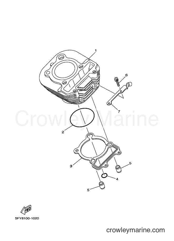 2001 Dirt Bike TW200E - TW200E (5FYA) [010] - CYLINDER
