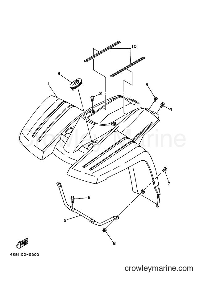 1996 ATV YFM350FW-X - YFM350FW-X (4KB5) [999] - FRONT FENDER