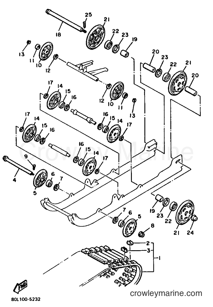 1989 Snowmobile PZ480FXN - PZ480FXN (86F2) [010] - TRACK SUSPENSION 1