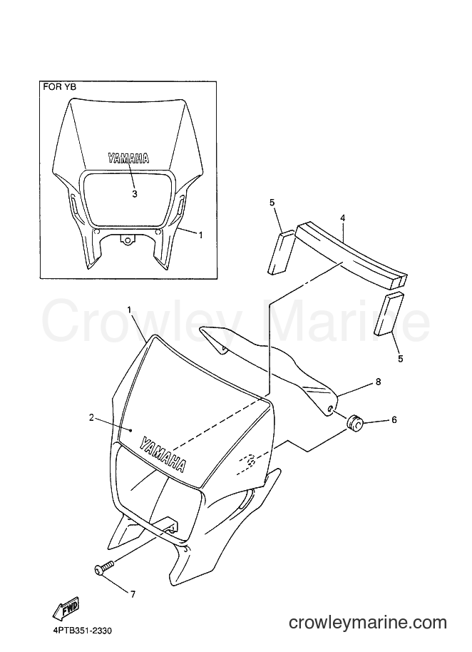 2002 Dirt Bike XT600E - XT600E (4PTB) [080] - COWLING 1