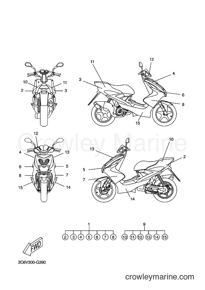 2008 Scooter YQ50L - YQ50L (3C6V) [060] - GRAPHIC & EMBLEM