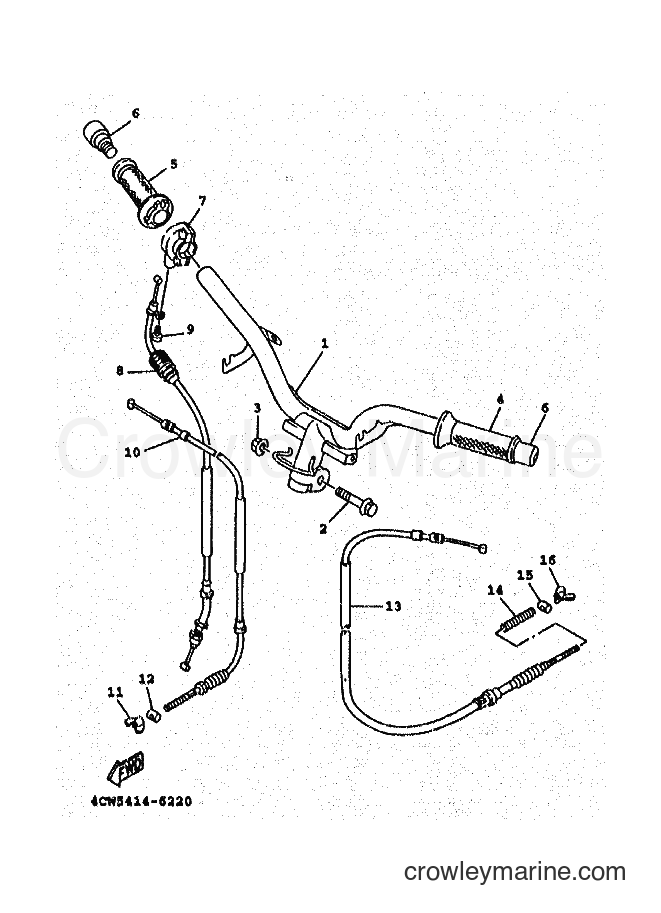 1998 Scooter XC125T - XC125T (4LA3) [010] - STEERING HANDLE & CABLE