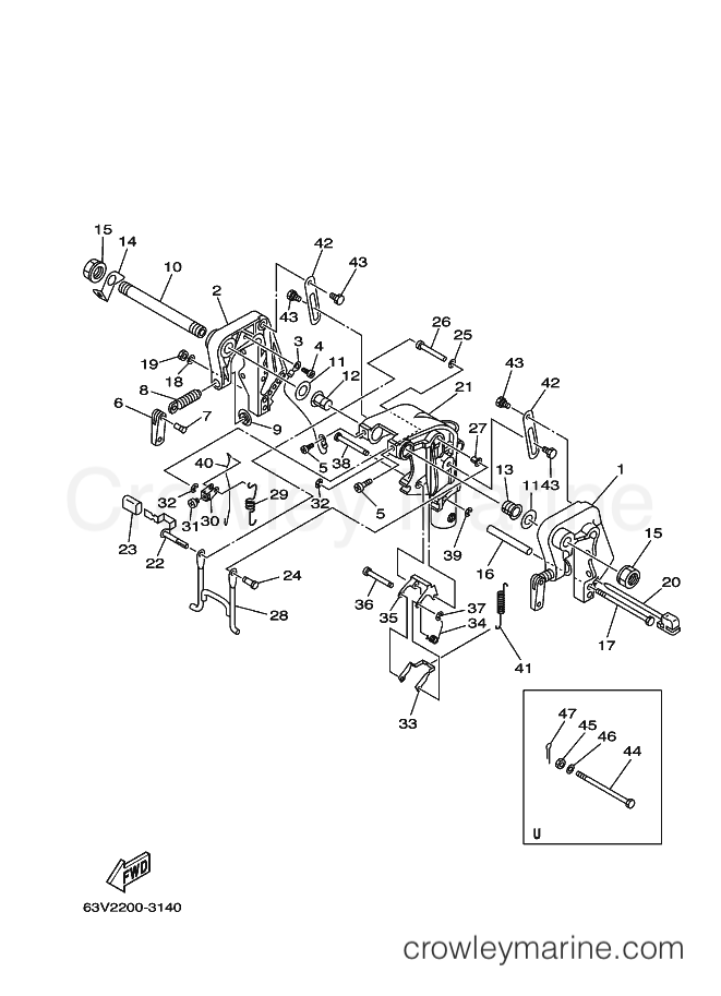 Yamaha Motors E15CMHS (65F2) [090] - BRACKET 1