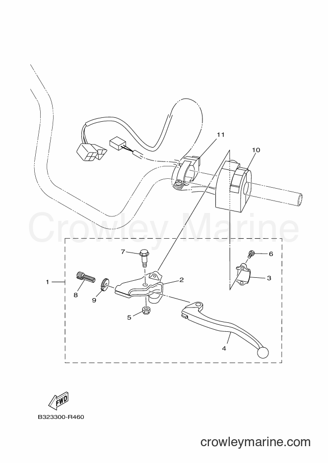 Yamaha Motors YFM700FWBD (B329) [010] - HANDLE SWITCH & LEVER