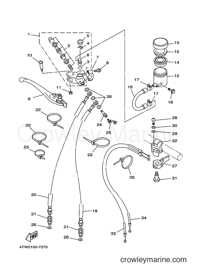 1997 Street Bike TZ250 - TZ250 (4TW2) [030] - FRONT MASTER CYLINDER