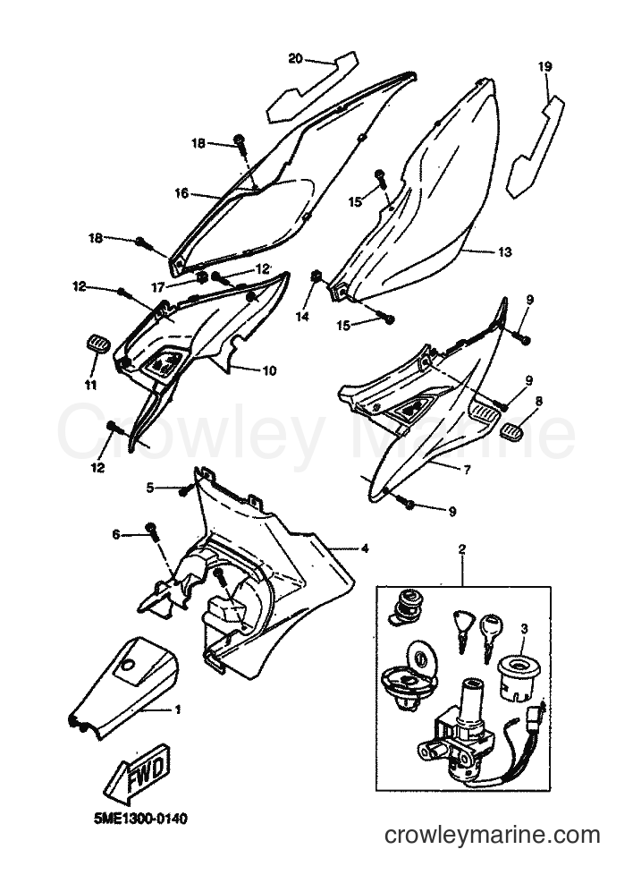 2000 Scooter YQ100 - YQ100 (5ME1) [080] - SIDE COVER