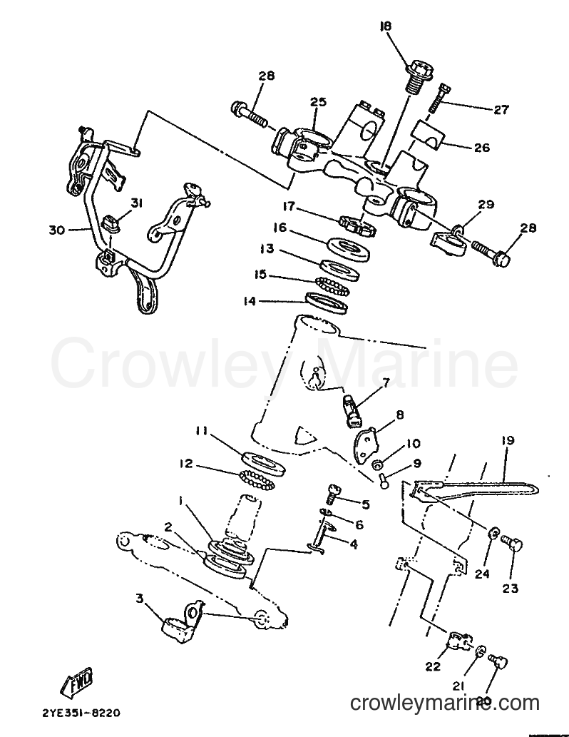 1988 Dirt Bike XT125 - XT125 (2YE1) [99A] - STEERING