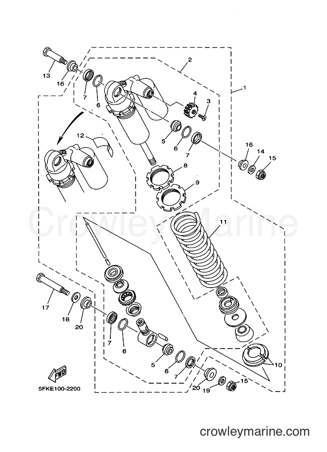 2002 ATV YFZ350 - YFZ350 (5FKF) [010] - REAR SUSPENSION