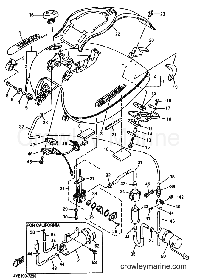 1997 Cruiser XVZ13LT - XVZ13LT (4YE3) [010] - FUEL TANK
