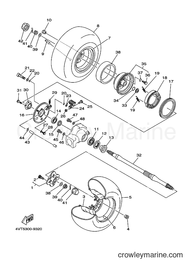 1999 ATV YFM350U - YFM350U (4VT5) [020] - REAR WHEEL