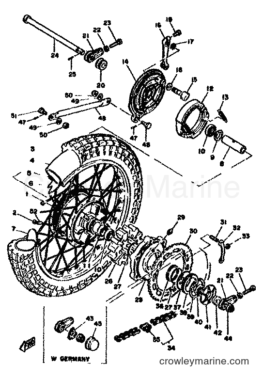 Yamaha Motors XT500 (1U6) [999] - REAR WHEEL