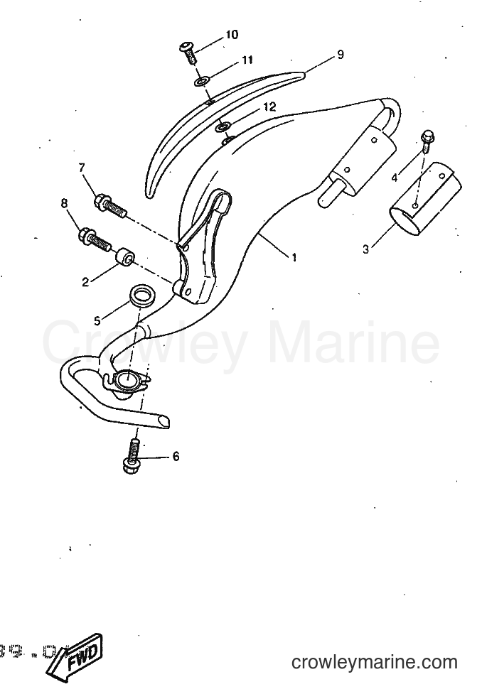 1998 Scooter YQ50 - YQ50 (5CK2) [010] - EXHAUST