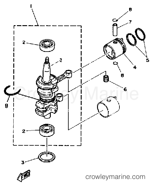 Yamaha Motors 6SF - CRANK PISTON