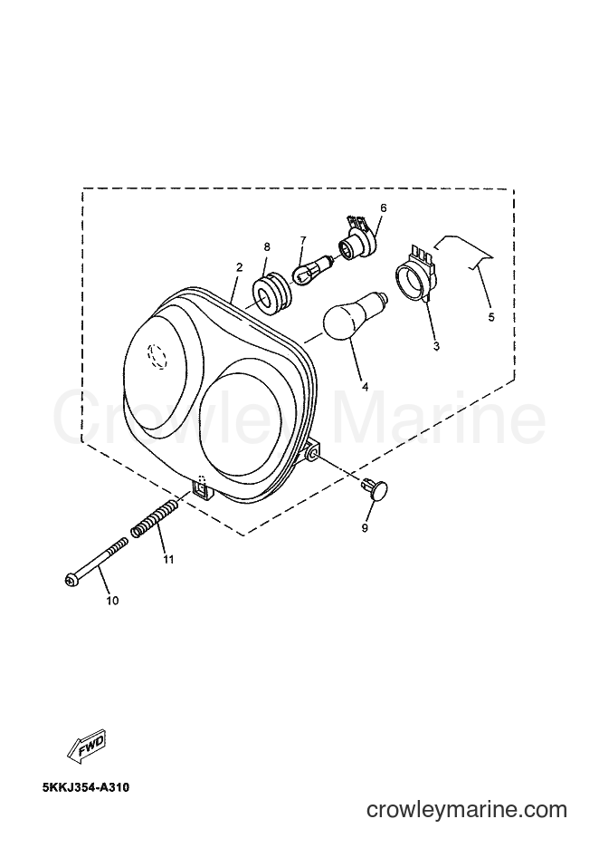 Yamaha Motors YN100 (5KKK) [020] - HEADLIGHT