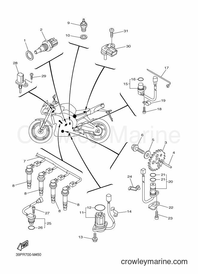 2014 Street Bike FZ8-S - FZ8-S (42PG) [050] - ELECTRICAL 1