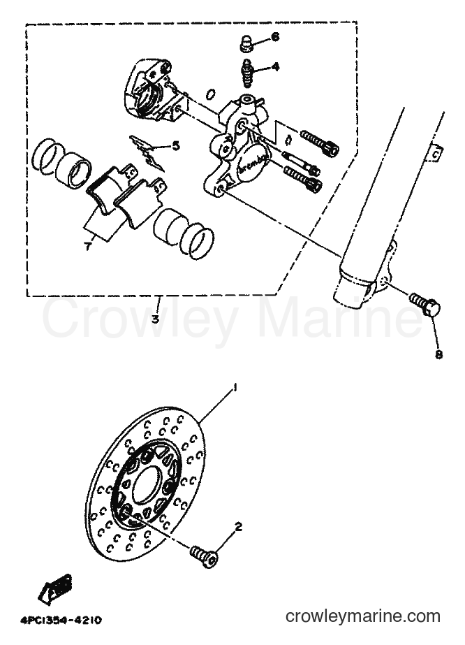 1994 Scooter YA50R - YA50R (4PC1) [999] - FRONT BRAKE CALIPER