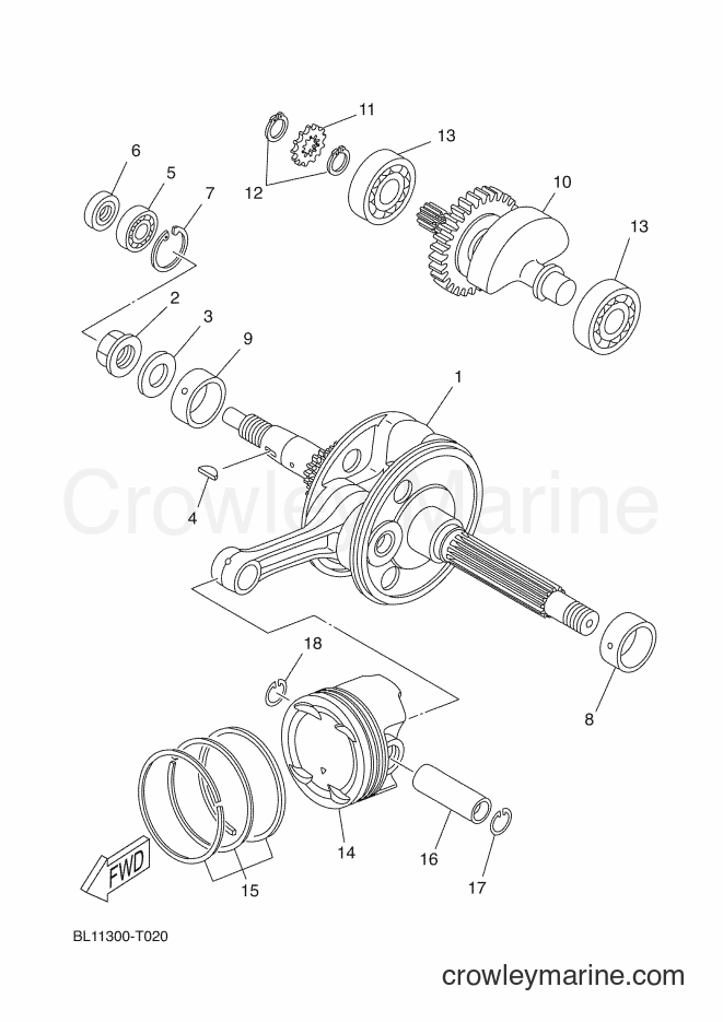 2018 Scooter YP400RA - YP400RA (BL11) [070] - CRANKSHAFT & PISTON