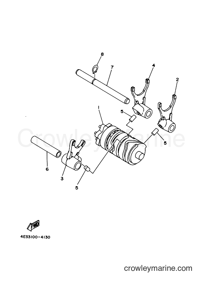2004 Dirt Bike YZ85 - YZ85 (5PA7) [030] - SHIFT CAM & FORK