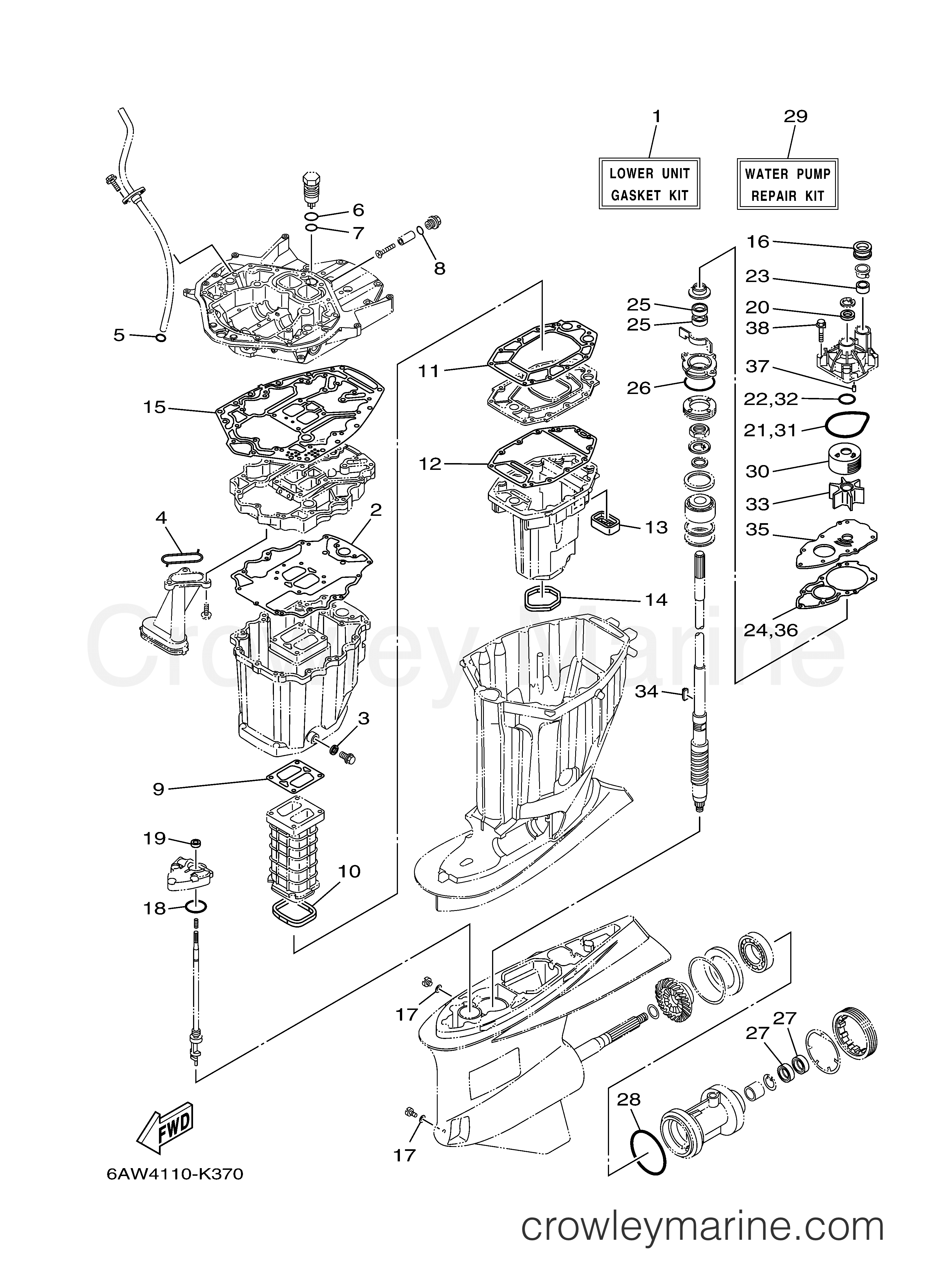 Yamaha Motors F350UCA - REPAIR KIT 2