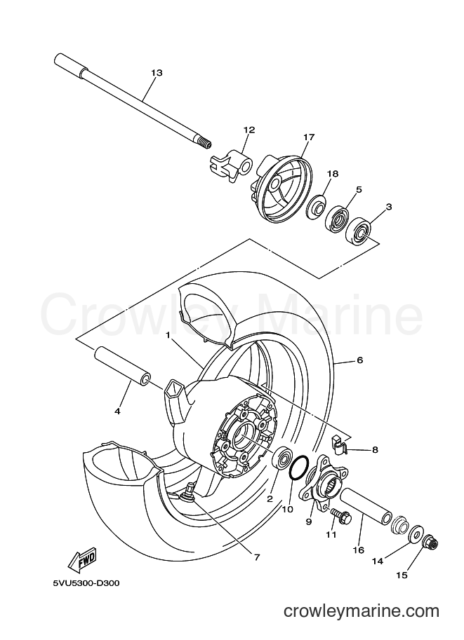 2007 Scooter XP500A - XP500A (15B2) [010] - REAR WHEEL