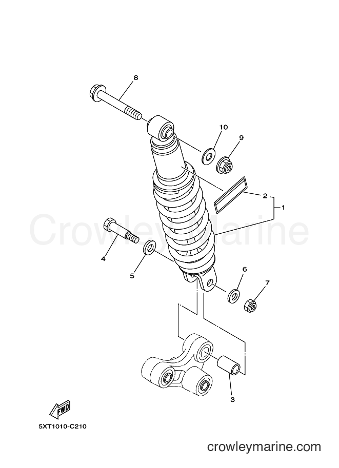 2017 Dirt Bike XG250 - XG250 (5XTC) [010] - REAR SUSPENSION