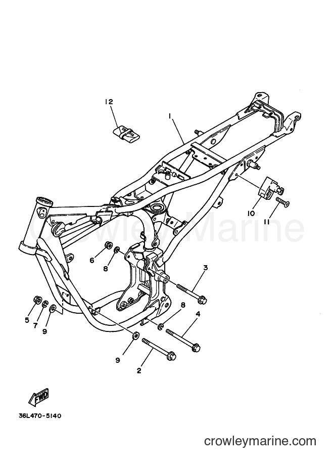 1996 Street Bike RX100 - RX100 (36L) [999] - FRAME