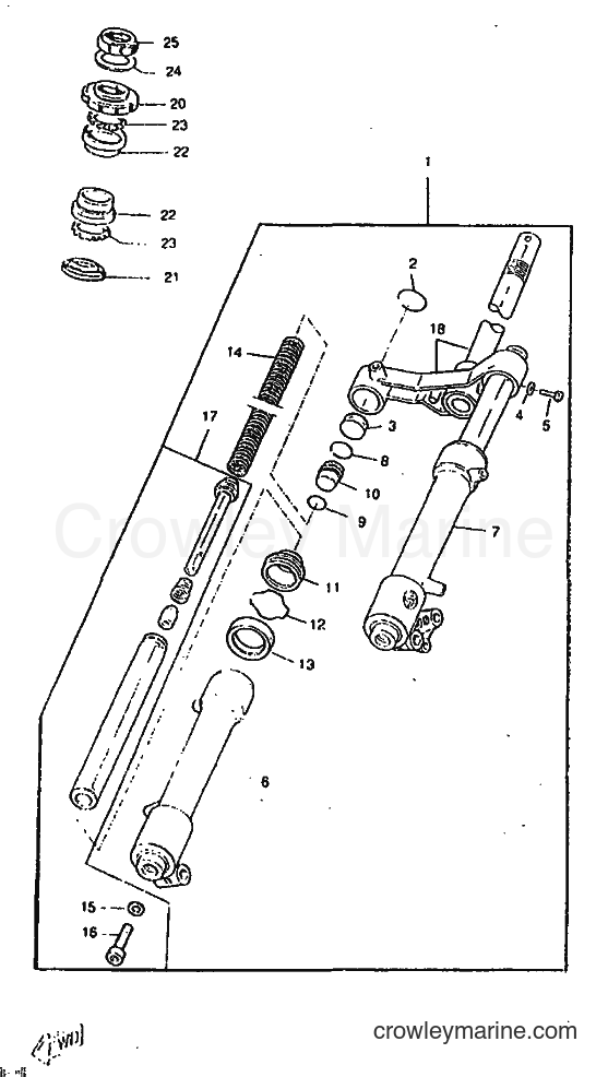 1998 Scooter CW50RSP - CW50RSP (5DX1) [010] - FRONT FORK