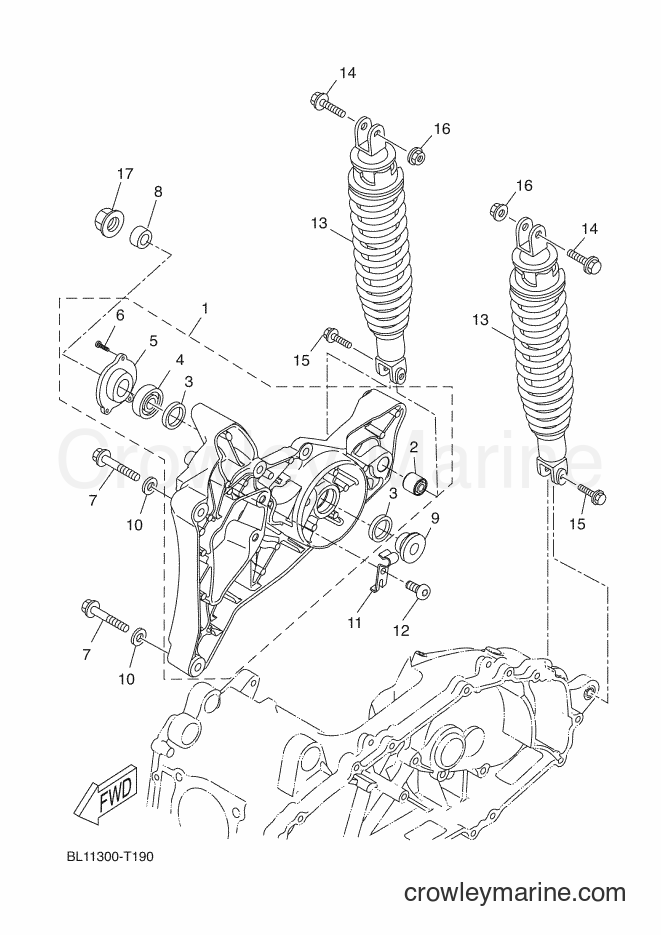 2018 Scooter YP400RA - YP400RA (BL11) [010] - REAR ARM & SUSPENSION