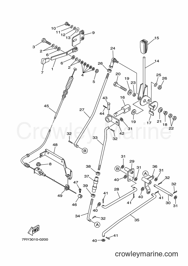 Yamaha Motors YT1280EX (7BE2) [010] - DRIVE SHIFT LEVER
