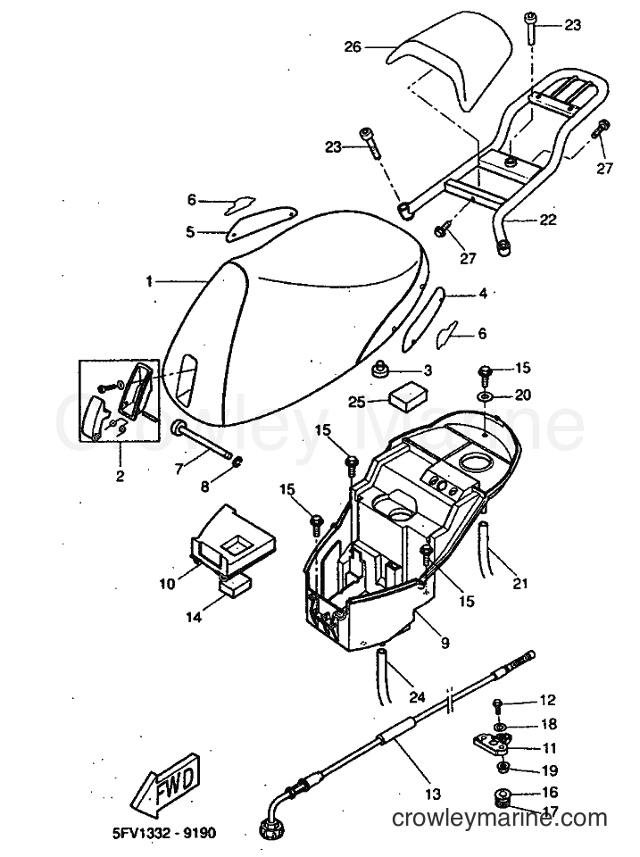 1999 Scooter YH50 - YH50 (5KG1) [010] - SEAT & CARRIER