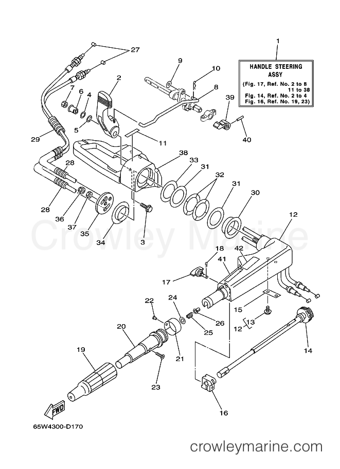 Yamaha Motors F25AEL (65W4) [340] - STEERING