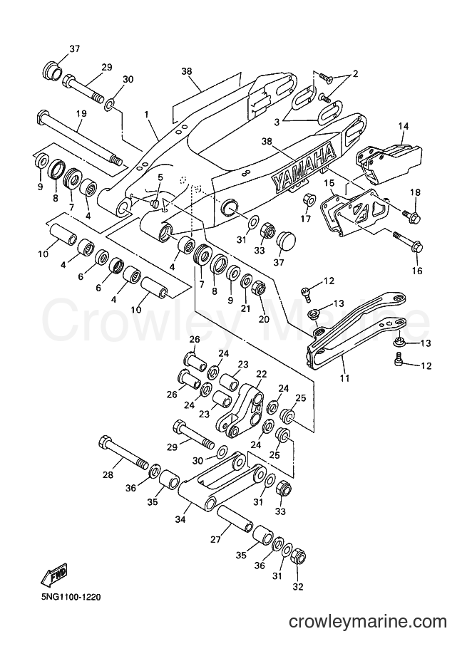 2001 Dirt Bike WR426F - WR426F (5NG2) [100] - REAR ARM