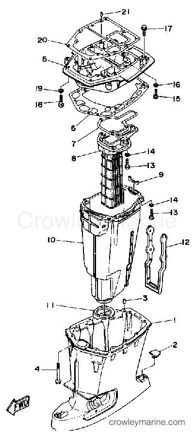 Yamaha Motors C85TLRQ - UPPER CASING