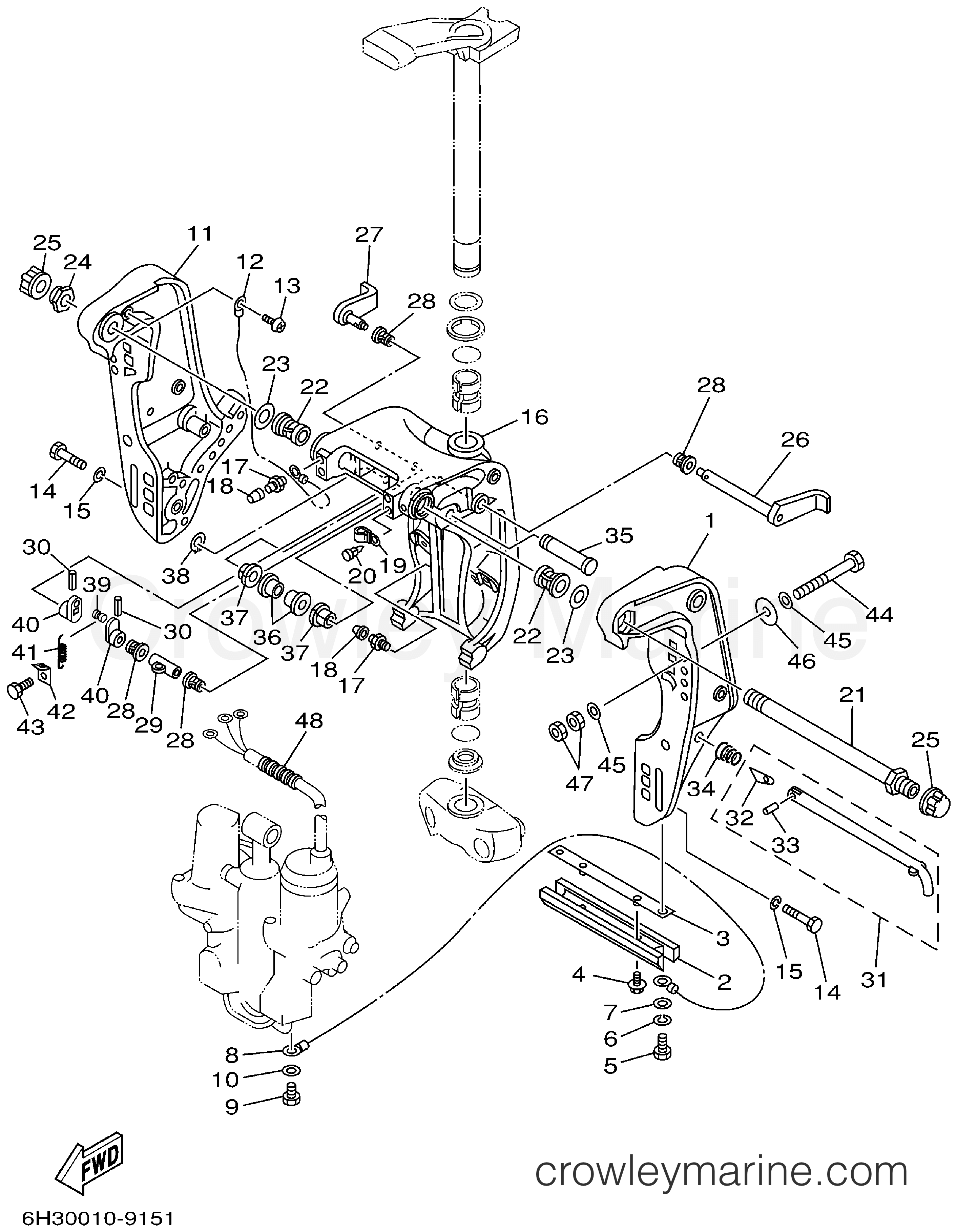 Yamaha Motors 60TLRA - BRACKET 1
